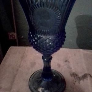 Special Collector's Vintage  Blue Wine Glass
